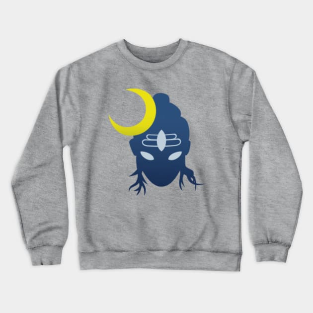 Shiva crescent moon Crewneck Sweatshirt by Kydpapaiya